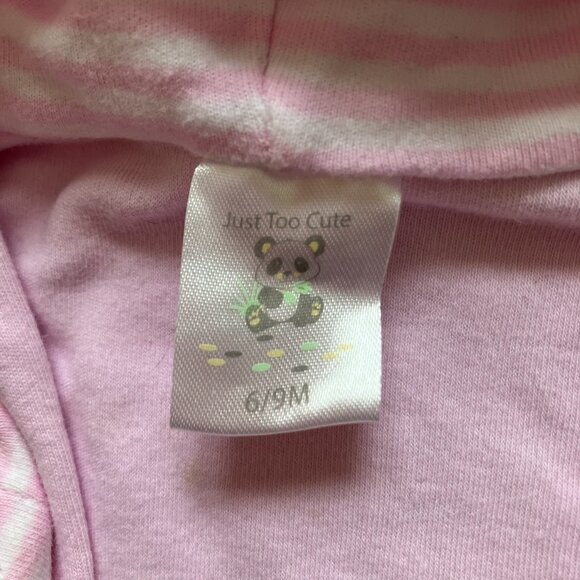 FREE w/ Purchase | Just Too Cute 6-9M Hooded Cardigan GUC w/ stainings - Picture 3 of 16